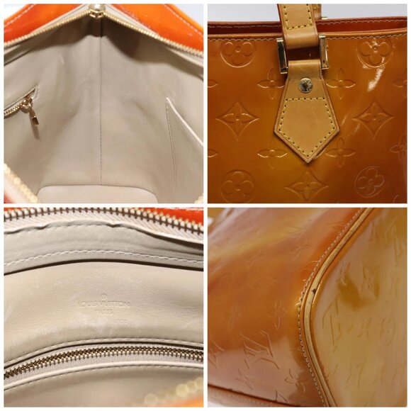 LOUIS VUITTON Monogram Vernis Houston Hand Bag Beige - Picture 12 of 14